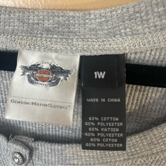 Harley Davidson Womens Shirt Sz 1X Gray Sequins - Picture 6 of 7